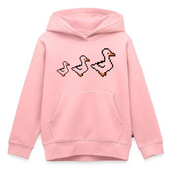 pixel enten - Kinder Premium Organic Hoodie - Rosa - Vorne - AI Model Kid Female (0cm)