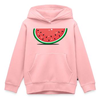 Tranche de design de pastèque - Sweat Premium à capuche enfant bio - rose - Devant - AI Model Kid Female (0cm)