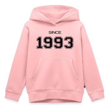 Cadeau d'anniversaire 1993 - Sweat Premium à capuche enfant bio - rose - Devant - AI Model Kid Female (0cm)