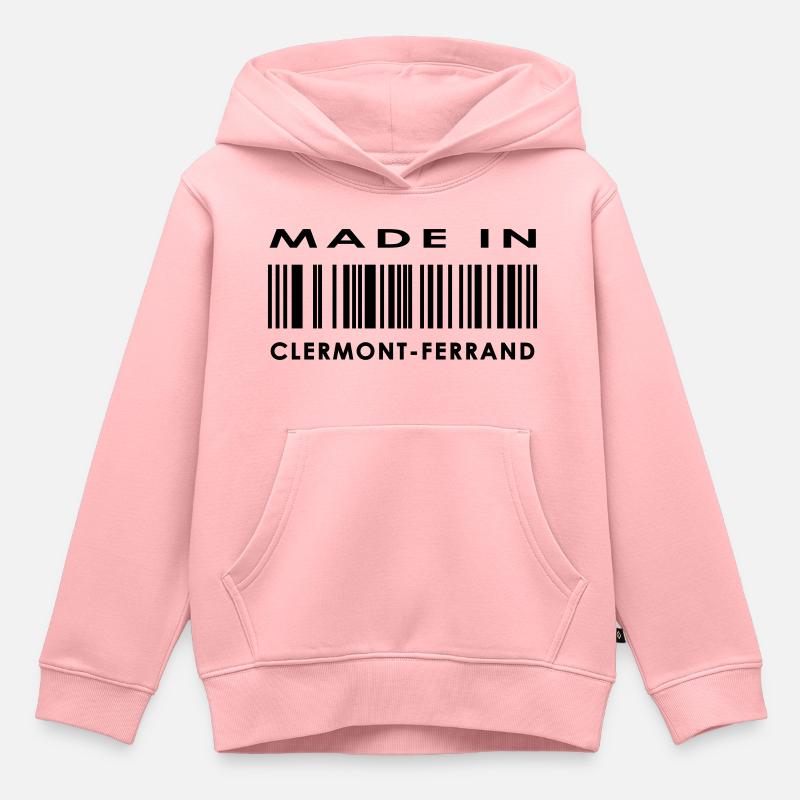 Clermont-Ferrand - Sweat Premium à capuche enfant bio - rose