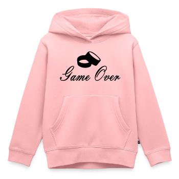 game over - Kinder Premium Organic Hoodie - Rosa - Vorne - AI Model Kid Female (0cm)