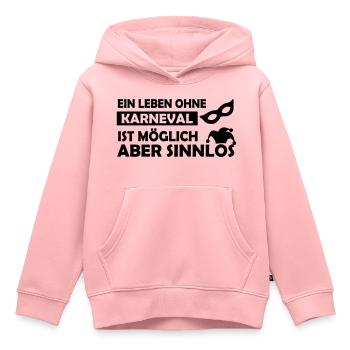 ein leben ohne karneval - Kinder Premium Organic Hoodie - Rosa - Vorne - AI Model Kid Female (0cm)