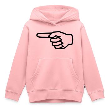 Hand, Finger - links - Kinder Premium Organic Hoodie - Rosa - Vorne - AI Model Kid Female (0cm)