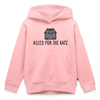 Für die Katze - Kinder Premium Organic Hoodie - Rosa - Vorne - AI Model Kid Female (0cm)