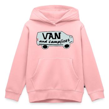van and campfires - Kids Premium Organic Hoodie - rose - Front - AI Model Kid Female (0cm)