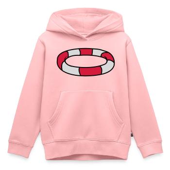 Conception du logo Lifebuoy - Sweat Premium à capuche enfant bio - rose - Devant - AI Model Kid Female (0cm)