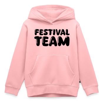 L’équipe du festival - Sweat Premium à capuche enfant bio - rose - Devant - AI Model Kid Female (0cm)