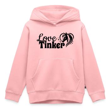 Tinker Love Heart Horse Head - Kids Premium Organic Hoodie - rose - Front - AI Model Kid Female (0cm)