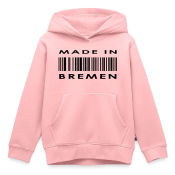 Fait à Brême - Sweat Premium à capuche enfant bio - rose - Devant - AI Model Kid Female (0cm)