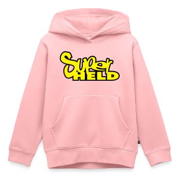 super-héros - Sweat Premium à capuche enfant bio - rose - Devant - AI Model Kid Female (0cm)