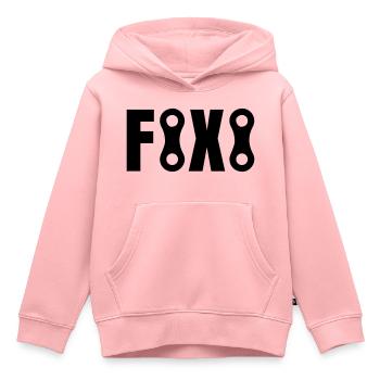 Fixations de chaînes - Sweat Premium à capuche enfant bio - rose - Devant - AI Model Kid Female (0cm)