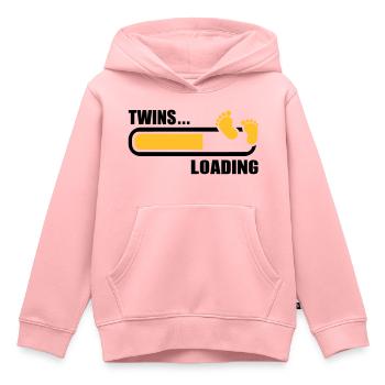Zwillinge - Kinder Premium Organic Hoodie - Rosa - Vorne - AI Model Kid Female (0cm)