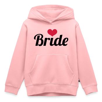Bride - Wedding - Kinder Premium Organic Hoodie - Rosa - Vorne - AI Model Kid Female (0cm)