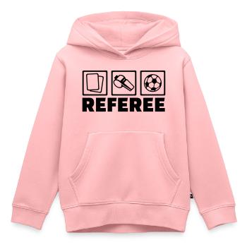 Referee - Kids Premium Organic Hoodie - rose - Front - AI Model Kid Female (0cm)