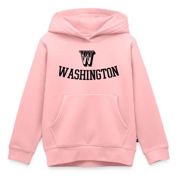 washington - Kinder Premium Organic Hoodie - Rosa - Vorne - AI Model Kid Female (0cm)