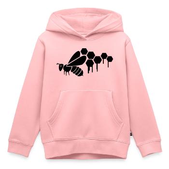 wespe - Kinder Premium Organic Hoodie - Rosa - Vorne - AI Model Kid Female (0cm)