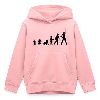 evolution man passion metier rocker - Kinder Premium Organic Hoodie - Rosa - Vorne - AI Model Kid Female (0cm)