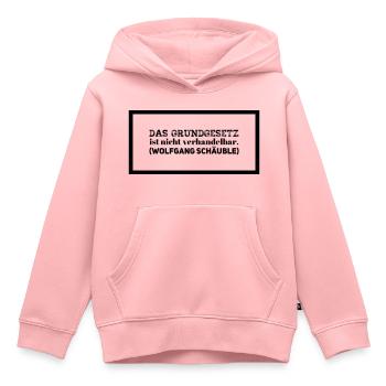 Das Grundgesetz ist NICHT verhandelbar - Schäuble - Kinder Premium Organic Hoodie - Rosa - Vorne - AI Model Kid Female (0cm)