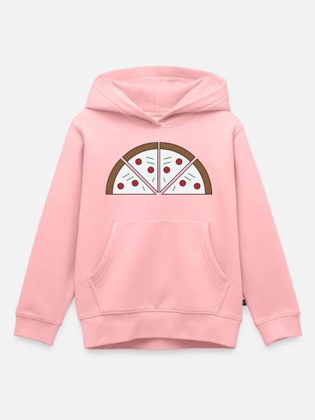 Bild von einer Pizza - Kinder Premium Organic Hoodie - Rosa