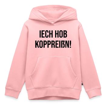 Erzgebirge ich habe Kopfschmerzen - Kinder Premium Organic Hoodie - Rosa - Vorne - AI Model Kid Female (0cm)
