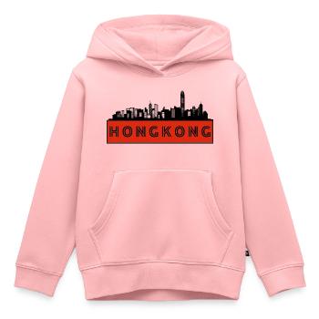 Stadt Hongkong - China - Kinder Premium Organic Hoodie - Rosa - Vorne - AI Model Kid Female (0cm)