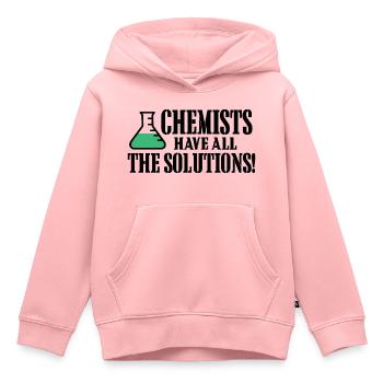 Les chimistes ont toutes les solutions - Sweat Premium à capuche enfant bio - rose - Devant - AI Model Kid Female (0cm)