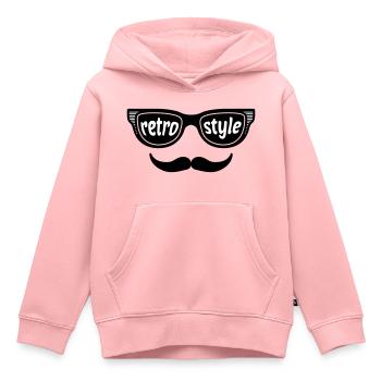 Retro Style - Kinder Premium Organic Hoodie - Rosa - Vorne - AI Model Kid Female (0cm)