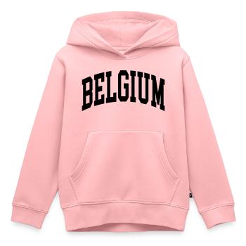 Belgium - Kids Premium Organic Hoodie - rose - Front - AI Model Kid Female (0cm)