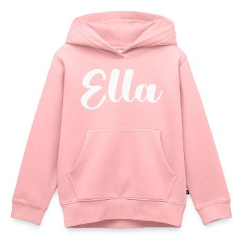 ella name - Kinder Premium Organic Hoodie - Rosa - Vorne - AI Model Kid Female (0cm)