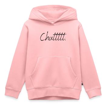 Hush. t-shirt shhh humor funny - Kids Premium Organic Hoodie - rose - Front - AI Model Kid Female (0cm)