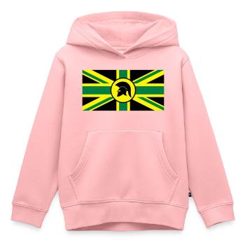 Skinhead Reggae UK - Kinder Premium Organic Hoodie - Rosa - Vorne - AI Model Kid Female (0cm)
