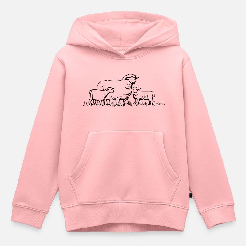 sheep147 - Sweat Premium à capuche enfant bio - rose