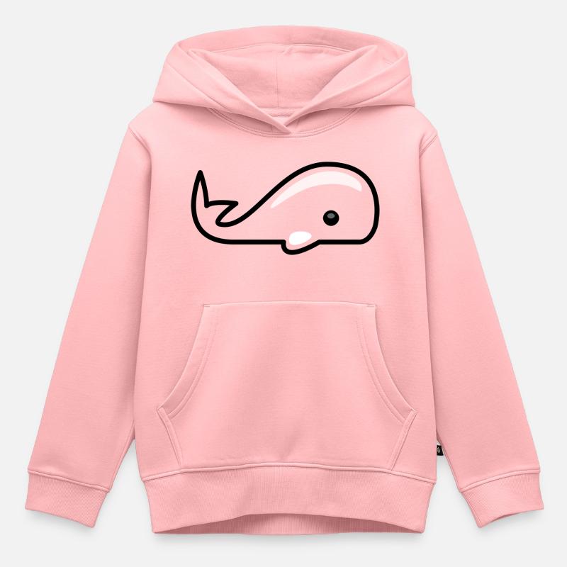 whale58 - Sweat Premium à capuche enfant bio - rose