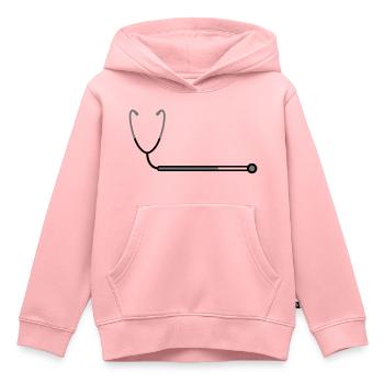 loading loading bar stethoscope listening heartbeat - Kids Premium Organic Hoodie - rose - Front - AI Model Kid Female (0cm)
