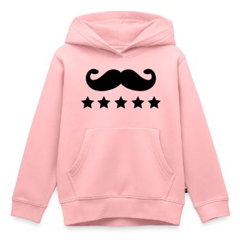 mustache - Kids Premium Organic Hoodie - rose - Front - AI Model Kid Female (0cm)