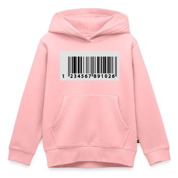 123456789106 EAN Code - Kinder Premium Organic Hoodie - Rosa - Vorne - AI Model Kid Female (0cm)
