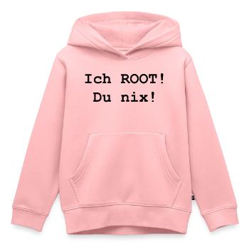 Root - Kinder Premium Organic Hoodie - Rosa - Vorne - AI Model Kid Female (0cm)