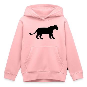 Löwin - Kinder Premium Organic Hoodie - Rosa - Vorne - AI Model Kid Female (0cm)