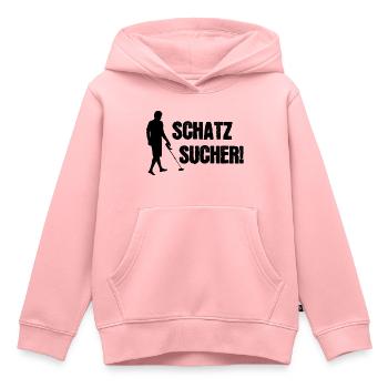 Chasseur de trésor - Sweat Premium à capuche enfant bio - rose - Devant - AI Model Kid Female (0cm)