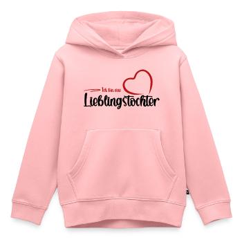 Ich bin eine Lieblingstochter - Kindertagsgeschenk - Kinder Premium Organic Hoodie - Rosa - Vorne - AI Model Kid Female (0cm)