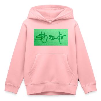 steh zu dir - Kinder Premium Organic Hoodie - Rosa - Vorne - AI Model Kid Female (0cm)