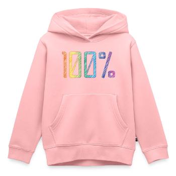 100 % - Sweat Premium à capuche enfant bio - rose - Devant - AI Model Kid Female (0cm)