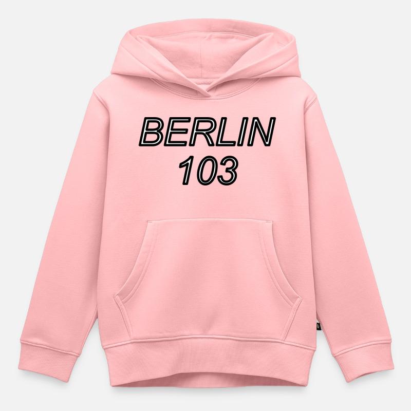 BERLIN 103 - Sweat Premium à capuche enfant bio - rose