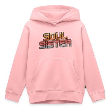 Âme Sœur - Sweat Premium à capuche enfant bio - rose - Devant - AI Model Kid Female (0cm)