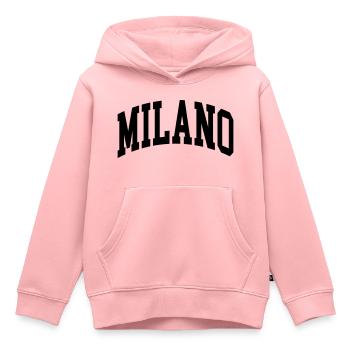 Milan - Sweat Premium à capuche enfant bio - rose - Devant - AI Model Kid Female (0cm)