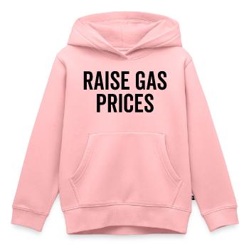 Augmenter les prix de l’essence - Sweat Premium à capuche enfant bio - rose - Devant - AI Model Kid Female (0cm)
