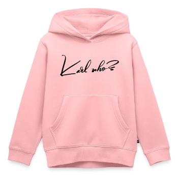 Karl-who? - Kinder Premium Organic Hoodie - Rosa - Vorne - AI Model Kid Female (0cm)