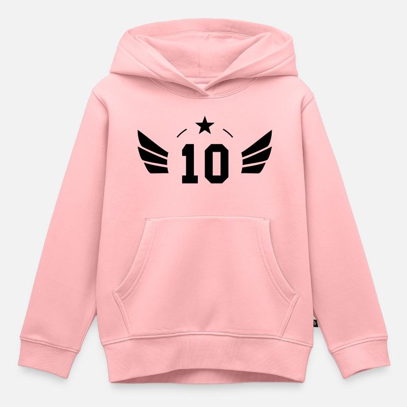 10 Ans - Sweat Premium à capuche enfant bio - rose