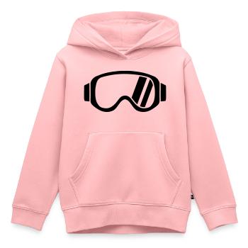 Lunettes de ski - Sweat Premium à capuche enfant bio - rose - Devant - AI Model Kid Female (0cm)