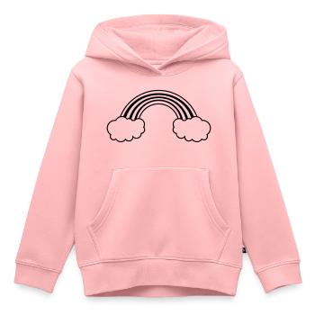 regenbogen - Kinder Premium Organic Hoodie - Rosa - Vorne - AI Model Kid Female (0cm)